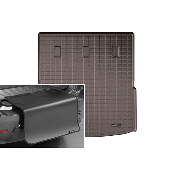 WeatherTech Cargo Trunk Liner with Bumper Protector compatible with Chevrolet Traverse, Traverse Limited - Behind 2nd Row w/ Bumper Protector, Cocoa