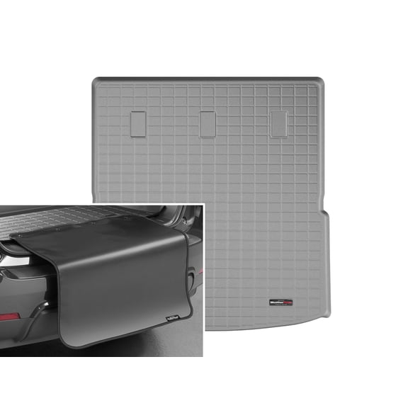 WeatherTech Cargo Trunk Liner with Bumper Protector compatible with Chevrolet Traverse Limited, Traverse - Behind 2nd Row w/ Bumper Protector, Grey