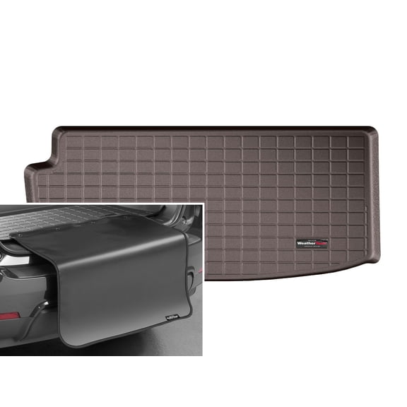 WeatherTech Cargo Trunk Liner with Bumper Protector compatible with Chevrolet Traverse, Traverse Limited - Behind 3rd Row w/ Bumper Protector, Cocoa
