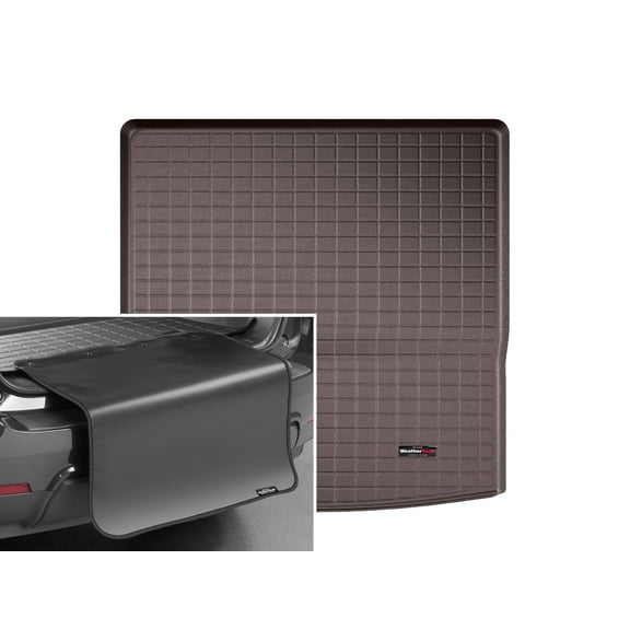 WeatherTech Cargo Trunk Liner with Bumper Protector compatible with Tahoe, Yukon, Escalade, Escalade-V - Behind 2nd Row w/ Bumper Protector, Cocoa