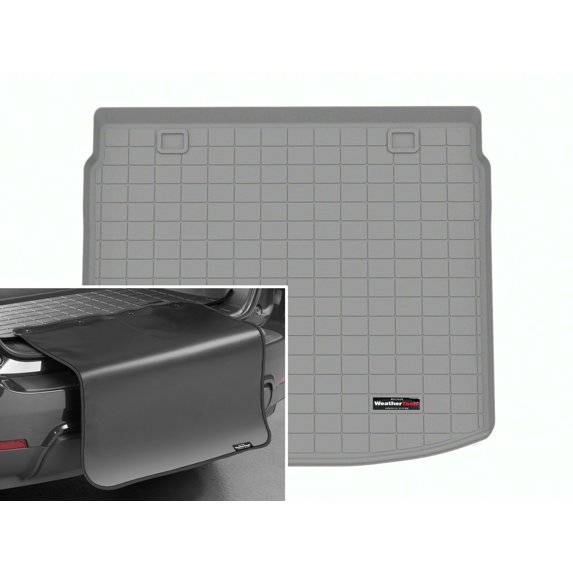 WeatherTech Cargo Trunk Liner with Bumper Protector compatible with Honda CR-V, CR-V Hybrid - Cargo Tray In Highest w/ Bumper Protector, Grey