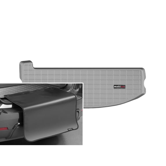 WeatherTech Cargo Trunk Liner with Bumper Protector compatible with Hyundai Santa Fe, Santa Fe XL - Behind 3rd Row w/ Bumper Protector, Grey