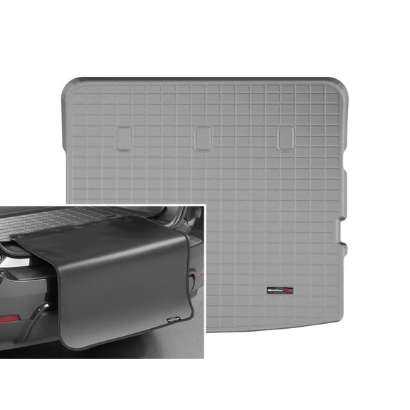 WeatherTech Cargo Trunk Liner with Bumper Protector compatible with Jeep Grand Wagoneer L, Wagoneer L - Behind 2nd Row w/ Bumper Protector, Grey