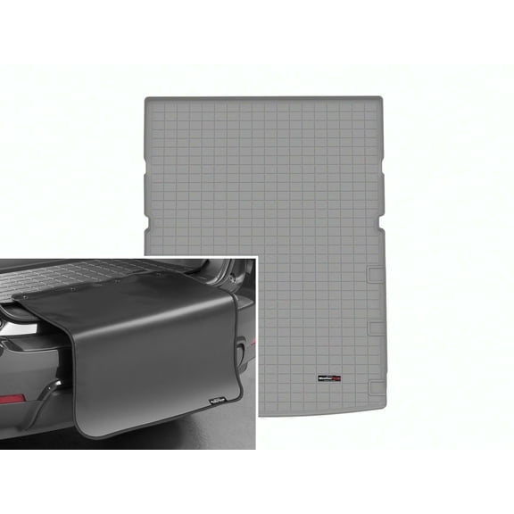 WeatherTech Cargo Trunk Liner with Bumper Protector compatible with Jeep Grand Wagoneer L, Wagoneer L - Behind 2nd Row w/ Bumper Protector, Grey