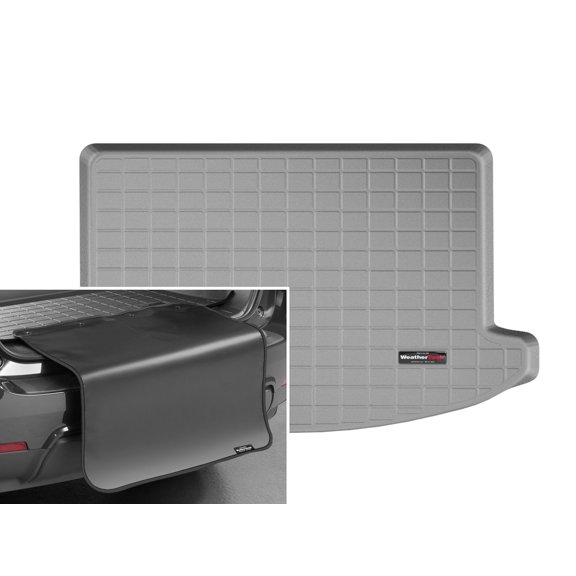 WeatherTech Cargo Trunk Liner with Bumper Protector compatible with MINI SE Countryman, Countryman, E Countryman (Plug-In Hybrid) - Behind 2nd Row w/ Bumper Protector, Grey