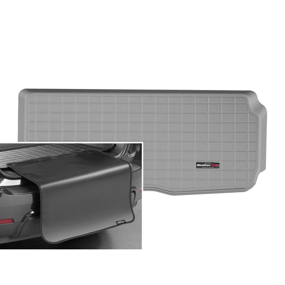 WeatherTech Cargo Trunk Liner with Bumper Protector compatible with Mercedes GLS-Class, AMG GLS 63, GLS SUV, AMG GLS 63 SUV - Behind 3rd Row w/ Bumper Protector, Grey
