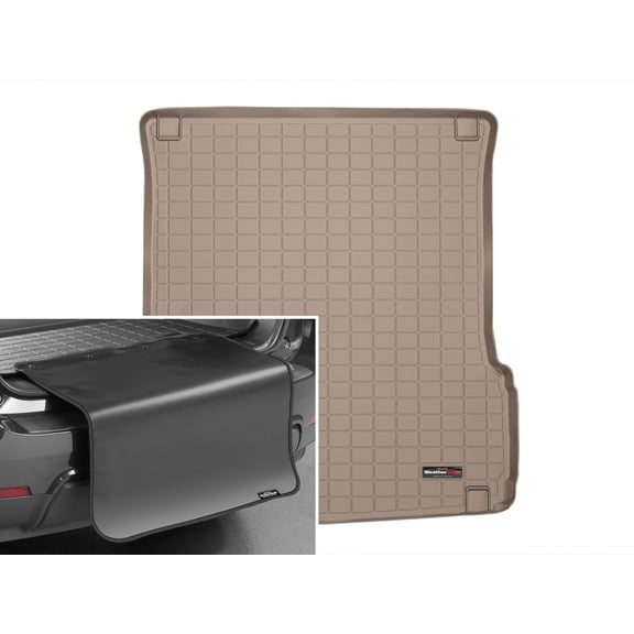 WeatherTech Cargo Trunk Liner with Bumper Protector compatible with Mercedes GL-Class, GL 63 AMG, AMG GLS 63, GLS-Class, AMG GL 63 - Behind 2nd Row w/ Bumper Protector, Tan