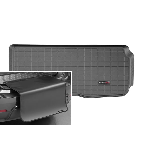 WeatherTech Cargo Trunk Liner with Bumper Protector compatible with Mercedes GLS-Class, GLS SUV, AMG GLS 63, AMG GLS 63 SUV - Behind 3rd Row w/ Bumper Protector, Black