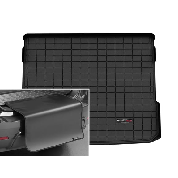 WeatherTech Cargo Trunk Liner with Bumper Protector compatible with Mercedes AMG GLB 35 SUV, GLB-Class, GLB SUV, EQB SUV - Behind 2nd Row w/ Bumper Protector, Black