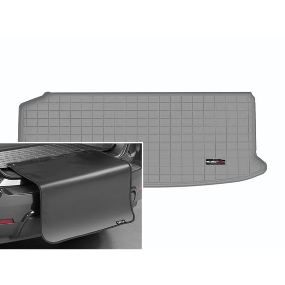 WeatherTech Cargo Trunk Liner with Bumper Protector compatible with Toyota Grand Highlander, Grand Highlander Hybrid - Behind 3rd Row w/ Bumper Protector, Grey