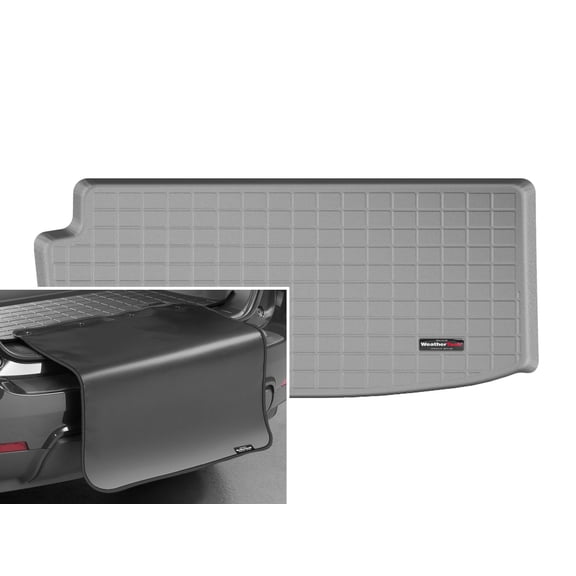 WeatherTech Cargo Trunk Liner with Bumper Protector compatible with Chevrolet Traverse, Traverse Limited - Behind 3rd Row w/ Bumper Protector, Grey