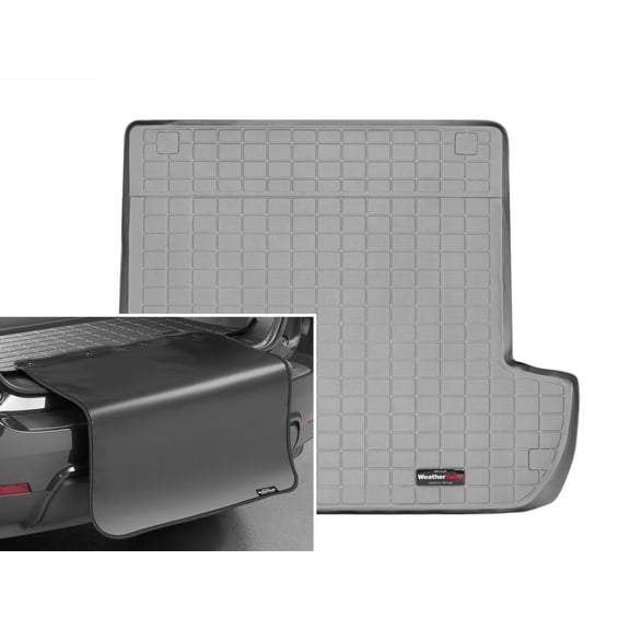 WeatherTech Cargo Trunk Liner with Bumper Protector compatible with 2003-2009 Toyota 4Runner - Behind 2nd Row w/ Bumper Protector, Grey
