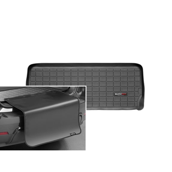 WeatherTech Cargo Trunk Liner with Bumper Protector compatible with 2005-2012 Nissan Pathfinder - Behind 3rd Row w/ Bumper Protector, Black