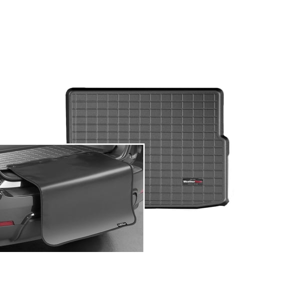 WeatherTech Cargo Trunk Liner with Bumper Protector compatible with 2007-2012 Dodge Caliber - Behind 2nd Row w/ Bumper Protector, Black