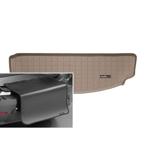 WeatherTech Cargo Trunk Liner with Bumper Protector compatible with 2007-2013 Acura MDX - Behind 3rd Row w/ Bumper Protector, Tan