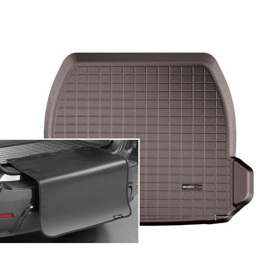 WeatherTech Cargo Trunk Liner with Bumper Protector compatible with 2007-2016 Volvo S80 - Trunk With Bumper Protector, Cocoa