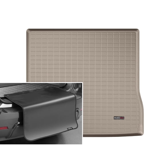 WeatherTech Cargo Trunk Liner with Bumper Protector compatible with 2008-2022 Toyota Sequoia - Behind 2nd Row w/ Bumper Protector, Tan