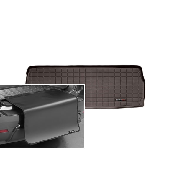 WeatherTech Cargo Trunk Liner with Bumper Protector compatible with 2008-2022 Toyota Sequoia - Behind 3rd Row w/ Bumper Protector, Cocoa