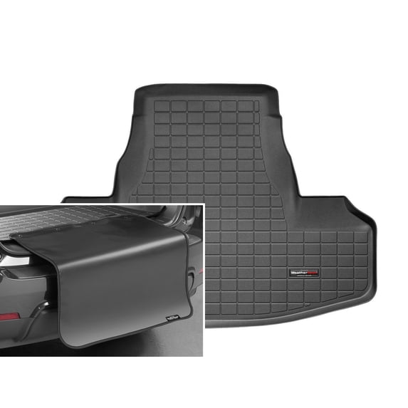 WeatherTech Cargo Trunk Liner with Bumper Protector compatible with 2009-2010 Acura TSX - Trunk With Bumper Protector, Black