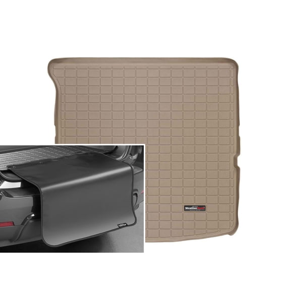 WeatherTech Cargo Trunk Liner with Bumper Protector compatible with 2009-2020 Dodge Journey - Behind 2nd Row w/ Bumper Protector, Tan