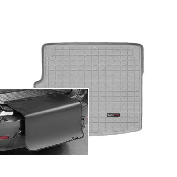 WeatherTech Cargo Trunk Liner with Bumper Protector compatible with 2010-2015 Mercedes GLK-Class - Behind 2nd Row w/ Bumper Protector, Grey