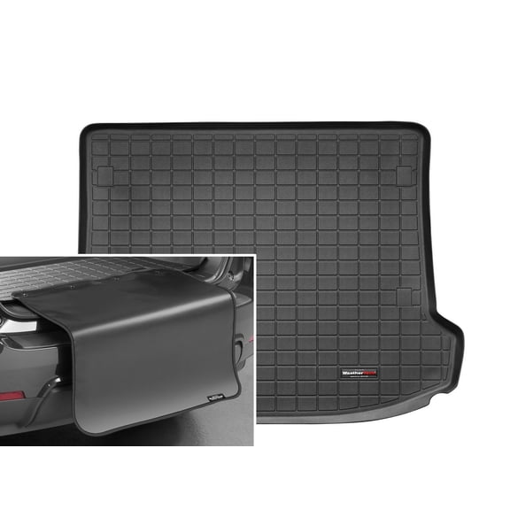 WeatherTech Cargo Trunk Liner with Bumper Protector compatible with 2010-2016 Cadillac SRX - Behind 2nd Row w/ Bumper Protector, Black