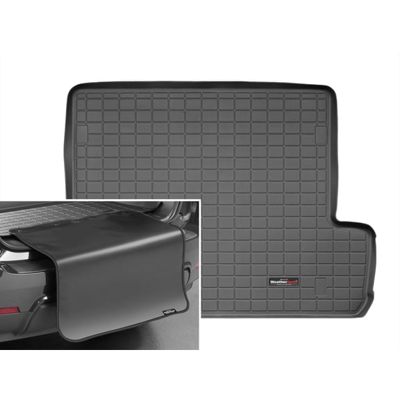 WeatherTech Cargo Trunk Liner with Bumper Protector compatible with 2010-2024 Toyota 4Runner - Behind 2nd Row w/ Bumper Protector, Black