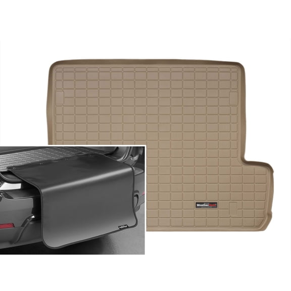 WeatherTech Cargo Trunk Liner with Bumper Protector compatible with 2010-2024 Toyota 4Runner - Behind 2nd Row w/ Bumper Protector, Tan