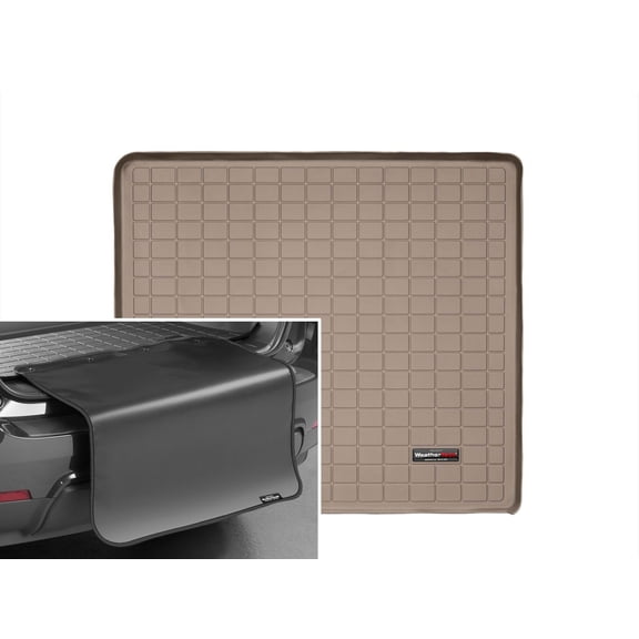 WeatherTech Cargo Trunk Liner with Bumper Protector compatible with 2010-2024 Toyota 4Runner - Behind 2nd Row w/ Bumper Protector, Tan