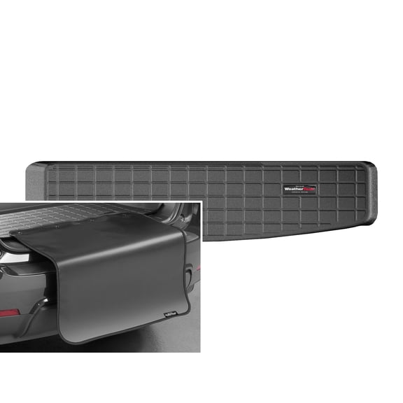 WeatherTech Cargo Trunk Liner with Bumper Protector compatible with 2011-2013 Toyota Highlander - Behind 3rd Row w/ Bumper Protector, Black