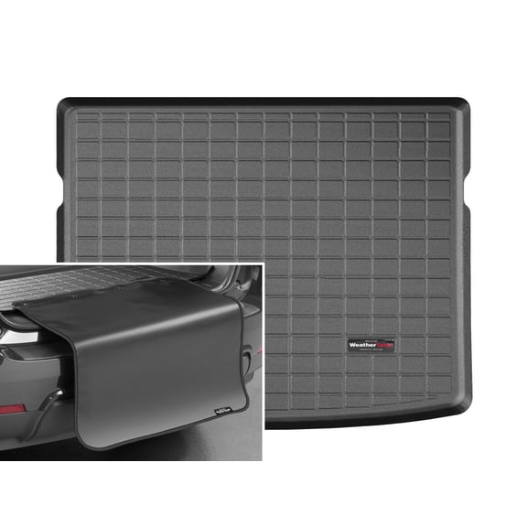 WeatherTech Cargo Trunk Liner with Bumper Protector compatible with 2011-2015 Chevrolet Volt - Behind 2nd Row w/ Bumper Protector, Black