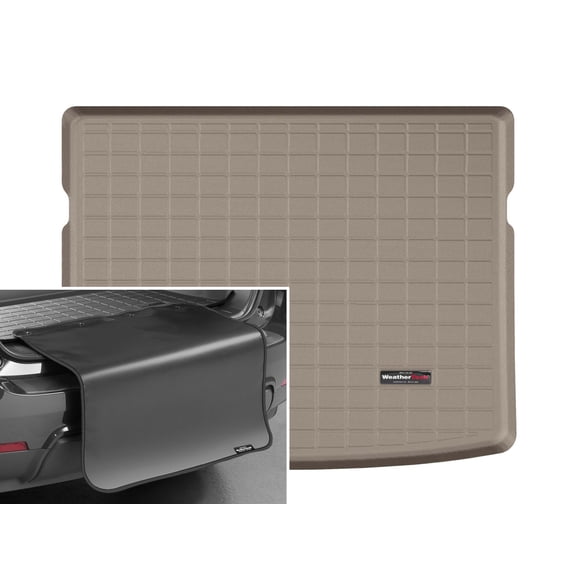 WeatherTech Cargo Trunk Liner with Bumper Protector compatible with 2011-2015 Chevrolet Volt - Behind 2nd Row w/ Bumper Protector, Tan