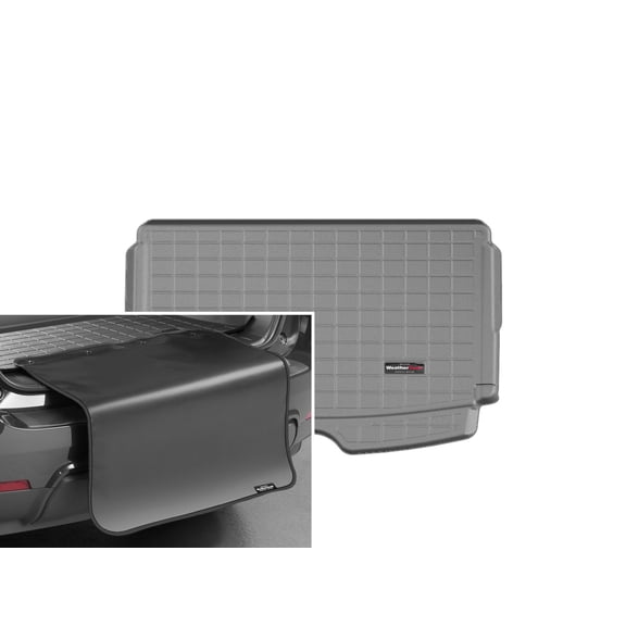 WeatherTech Cargo Trunk Liner with Bumper Protector compatible with 2011-2016 MINI Countryman - Behind 2nd Row w/ Bumper Protector, Grey