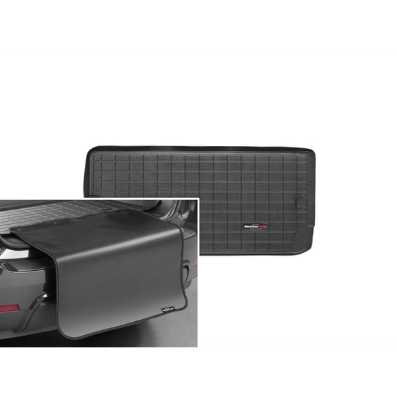 WeatherTech Cargo Trunk Liner with Bumper Protector compatible with 2011-2026 Dodge Durango - Behind 3rd Row w/ Bumper Protector, Black