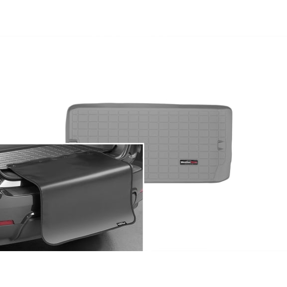 WeatherTech Cargo Trunk Liner with Bumper Protector compatible with 2011-2026 Dodge Durango - Behind 3rd Row w/ Bumper Protector, Grey