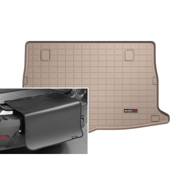 WeatherTech Cargo Trunk Liner with Bumper Protector compatible with 2012-2017 Hyundai Veloster - Trunk With Bumper Protector, Tan
