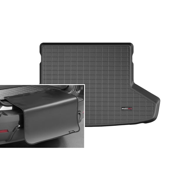 WeatherTech Cargo Trunk Liner with Bumper Protector compatible with 2012-2017 Toyota Prius V - Trunk With Bumper Protector, Black