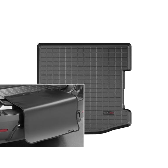 WeatherTech Cargo Trunk Liner with Bumper Protector compatible with 2012-2018 Ford Focus - Trunk With Bumper Protector, Black