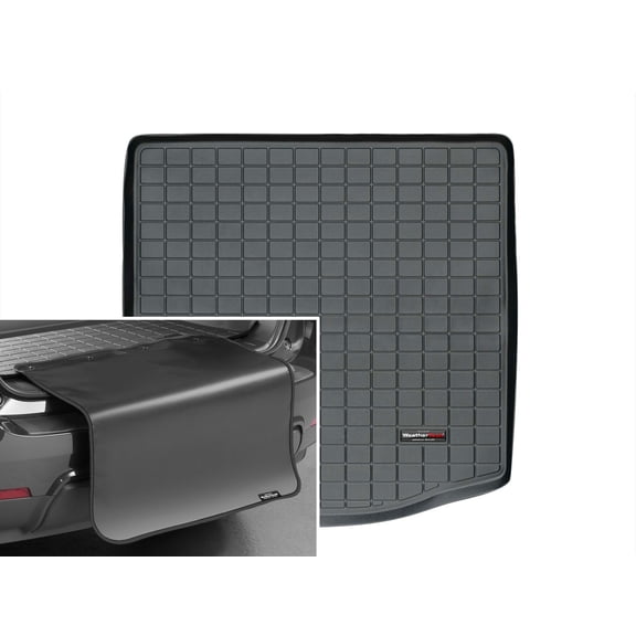 WeatherTech Cargo Trunk Liner with Bumper Protector compatible with 2012-2018 Ford Focus - Trunk With Bumper Protector, Black