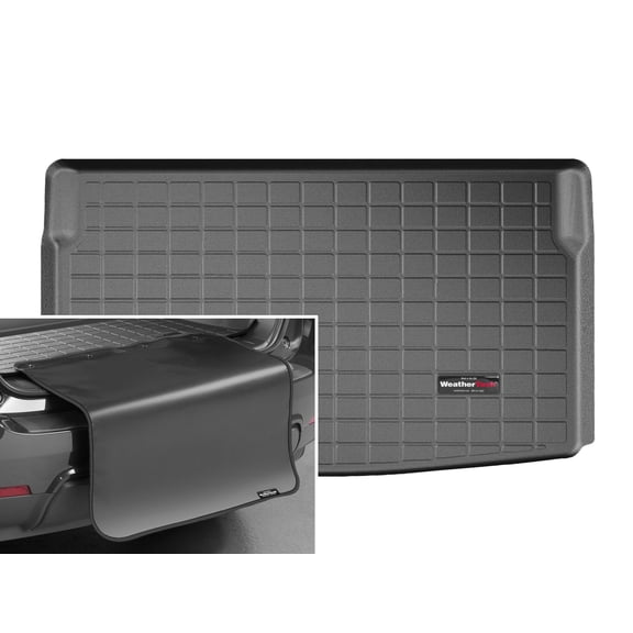 WeatherTech Cargo Trunk Liner with Bumper Protector compatible with 2013-2016 MINI Paceman - Upper Cargo Area w/ Bumper Protector, Black