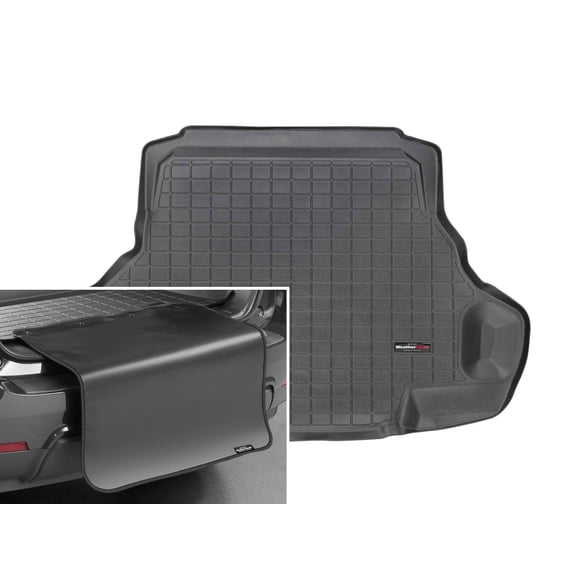 WeatherTech Cargo Trunk Liner with Bumper Protector compatible with 2013-2018 Lexus ES - Trunk With Bumper Protector, Black
