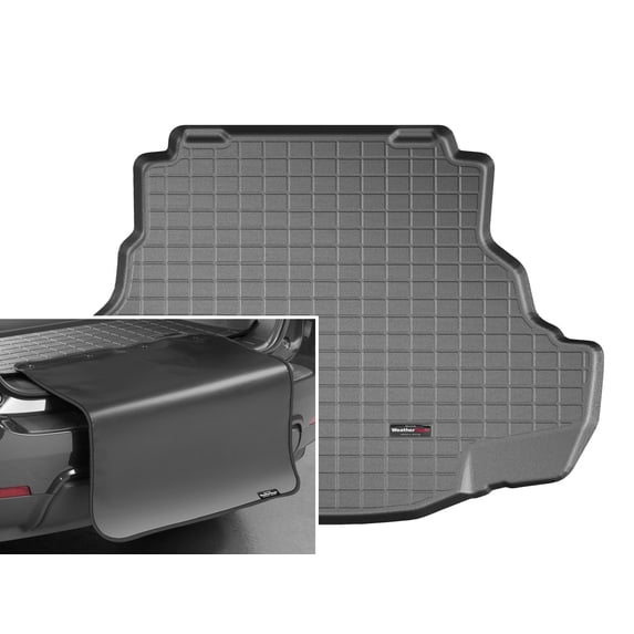 WeatherTech Cargo Trunk Liner with Bumper Protector compatible with 2013-2018 Toyota Avalon - Trunk With Bumper Protector, Black