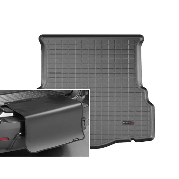 WeatherTech Cargo Trunk Liner with Bumper Protector compatible with 2013-2020 Ford Fusion - Trunk With Bumper Protector, Black