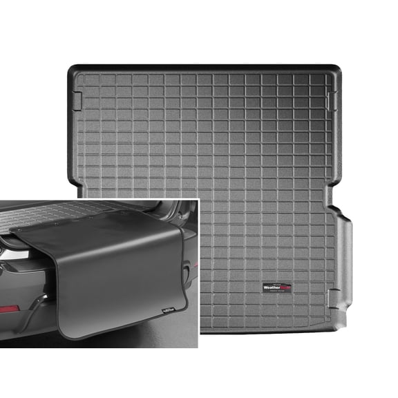 WeatherTech Cargo Trunk Liner with Bumper Protector compatible with 2014-2020 Acura MDX - Behind 2nd Row w/ Bumper Protector, Black