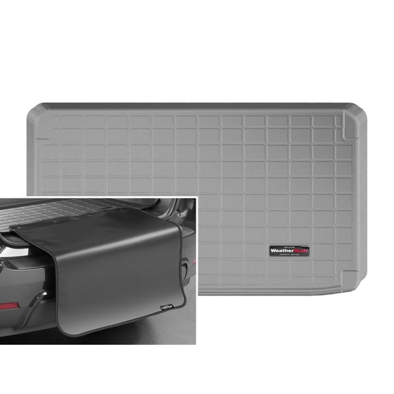 WeatherTech Cargo Trunk Liner with Bumper Protector compatible with MINI Hardtop, Cooper - Behind 2nd Row w/ Bumper Protector, Grey