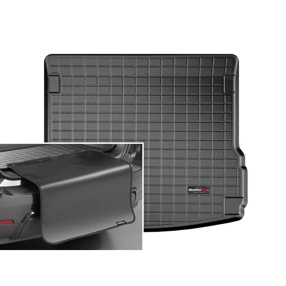 WeatherTech Cargo Trunk Liner with Bumper Protector compatible with 2015-2026 Porsche® Macan - Behind 2nd Row w/ Bumper Protector, Black