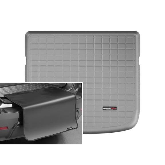 WeatherTech Cargo Trunk Liner with Bumper Protector compatible with 2016-2019 Chevrolet Volt - Behind 2nd Row w/ Bumper Protector, Grey