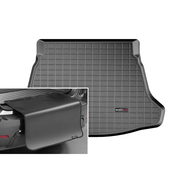 WeatherTech Cargo Trunk Liner with Bumper Protector compatible with 2016-2022 Toyota Prius - Behind 2nd Row w/ Bumper Protector, Black