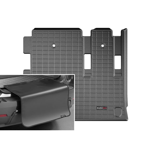 WeatherTech Cargo Trunk Liner with Bumper Protector compatible with 2016-2023 Mercedes Metris - Behind 3rd Row w/ Bumper Protector, Black