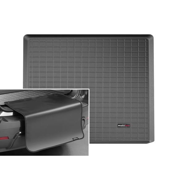 WeatherTech Cargo Trunk Liner with Bumper Protector compatible with 2018-2020 Chevrolet Tahoe - Behind 2nd Row w/ Bumper Protector, Black